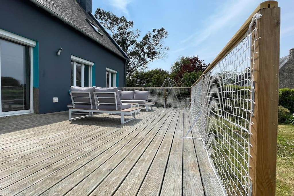 Ti Glas - La Maison Bleue Lanvéoc Exterior foto